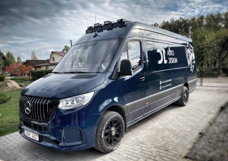 Photo Mercedes Benz Sprinter W906 Full Body Kit Roof Spoiler Light Bar Tuning 2007-2018 | DL Auto Design