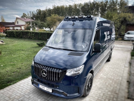 Photo Mercedes Benz Sprinter W906 Full Body Kit Roof Spoiler Light Bar Tuning 2007-2018 | DL Auto Design