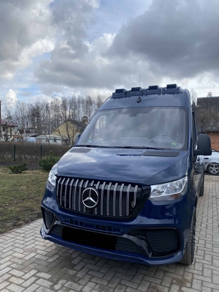 Photo Mercedes Benz Sprinter W906 Full Body Kit Roof Spoiler Light Bar Tuning 2007-2018 | DL Auto Design