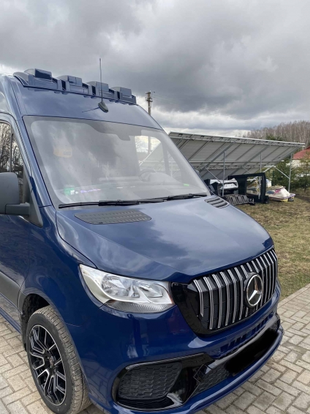 Photo Mercedes Benz Sprinter W906 Full Body Kit Roof Spoiler Light Bar Tuning 2007-2018 | DL Auto Design