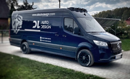 Photo Mercedes Benz Sprinter W906 Full Body Kit Roof Spoiler Light Bar Tuning 2007-2018 | DL Auto Design