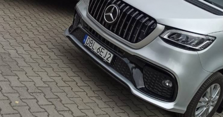 Photo Mercedes Benz Sprinter W907 W910 Full Body Kit Sport Front Bumper Tuning 2018-2025 (With Parking Sensor) | DL Auto Design