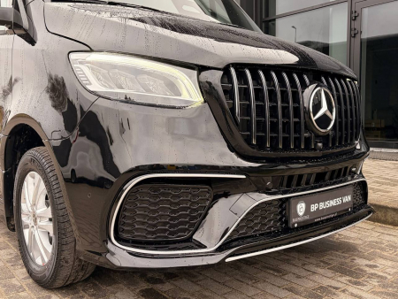 Photo Mercedes Benz Sprinter W907 W910 Full Body Kit Sport Front Bumper Tuning 2018-2025 (With Parking Sensor) | DL Auto Design