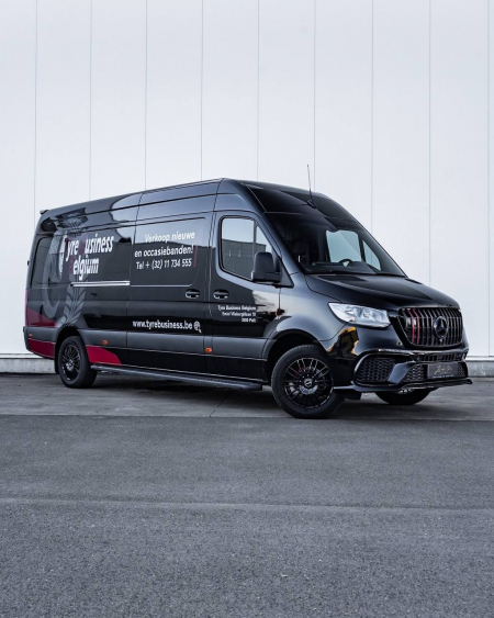Photo Mercedes Benz Sprinter W907 W910 Full Body Kit Sport Front Bumper Tuning 2018-2025 (With Parking Sensor) | DL Auto Design