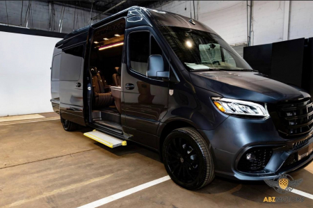 Photo Mercedes Benz Sprinter W907 W910 Full Body Kit Sport Front Bumper Tuning 2018-2025 (With Parking Sensor) | DL Auto Design