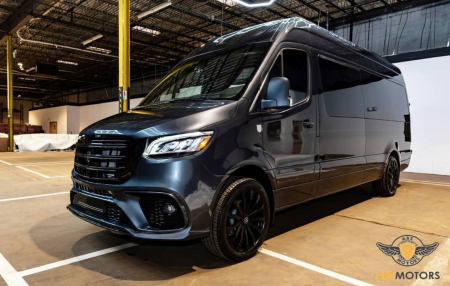 Photo Mercedes Benz Sprinter W907 W910 Full Body Kit Sport Front Bumper Tuning 2018-2025 (With Parking Sensor) | DL Auto Design