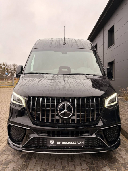 Photo Mercedes Benz Sprinter W907 W910 Full Body Kit Sport Front Bumper Tuning 2018-2025 (With Parking Sensor) | DL Auto Design