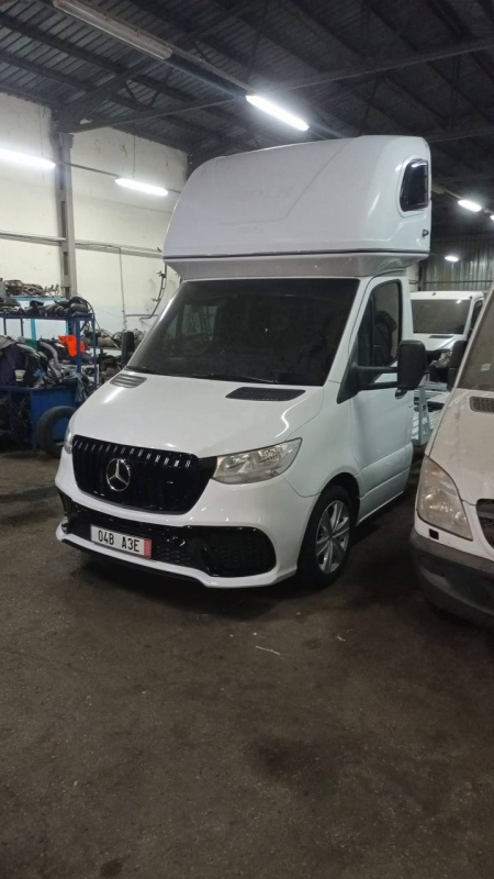 Photo Mercedes Benz Sprinter W907 W910 Full Body Kit Sport Front Bumper Tuning 2018-2025 (With Parking Sensor) | DL Auto Design