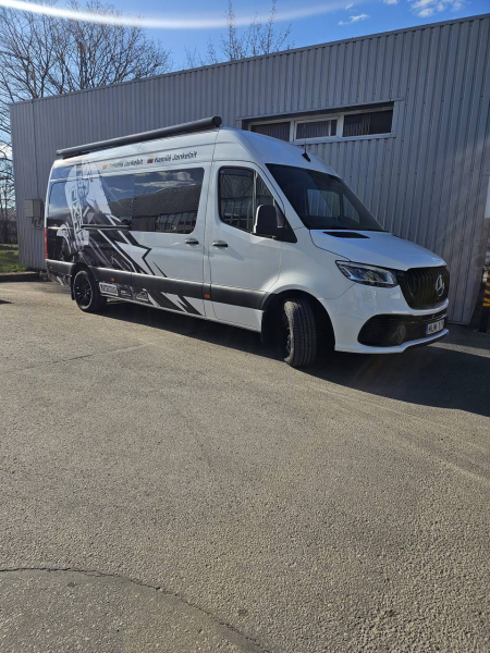 Photo Mercedes Benz Sprinter W907 W910 Full Body Kit Sport Front Bumper Tuning 2018-2025 (With Parking Sensor) | DL Auto Design