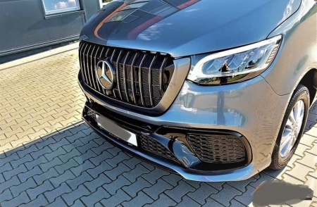 Photo Mercedes Benz Sprinter W907 W910 Full Body Kit Sport Front Bumper Tuning 2018-2025 (With Parking Sensor) | DL Auto Design
