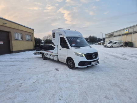 Photo Mercedes Benz Sprinter W907 W910 Full Body Kit Sport Front Bumper Tuning 2018-2025 (With Parking Sensor) | DL Auto Design