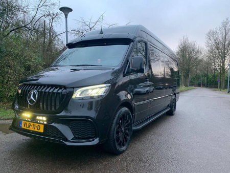 Photo Mercedes Benz Sprinter W907 W910 Full Body Kit Sport Front Bumper Tuning 2018-2025 (With Parking Sensor) | DL Auto Design