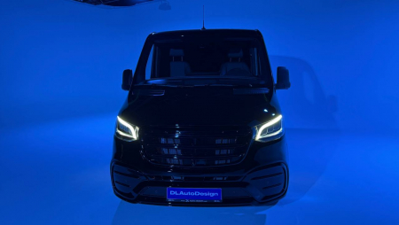 Photo Mercedes Benz Sprinter W907 W910 Full Body Kit Elegance Front Bumper Tuning 2018-2025 (With Parking Sensor) | DL Auto Design