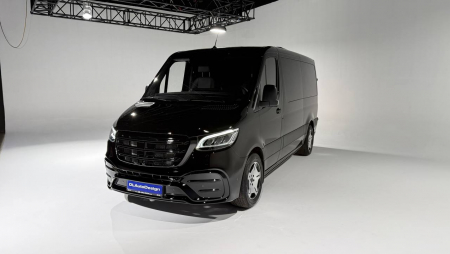 Photo Mercedes Benz Sprinter W907 W910 Full Body Kit Elegance Front Bumper Tuning 2018-2025 (With Parking Sensor) | DL Auto Design