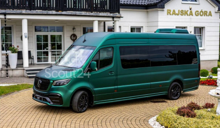 Photo Mercedes Benz Sprinter W907 W910 Full Body Kit Elegance Front Bumper Tuning 2018-2025 (With Parking Sensor) | DL Auto Design