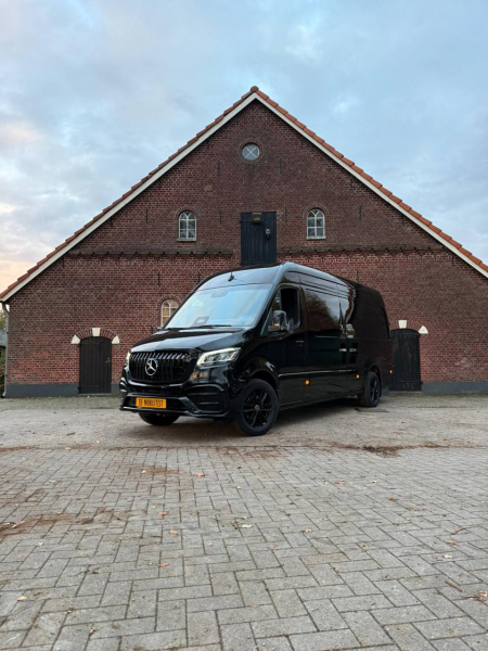 Photo Mercedes Benz Sprinter W907 W910 Full Body Kit Elegance Front Bumper Tuning 2018-2025 (With Parking Sensor) | DL Auto Design