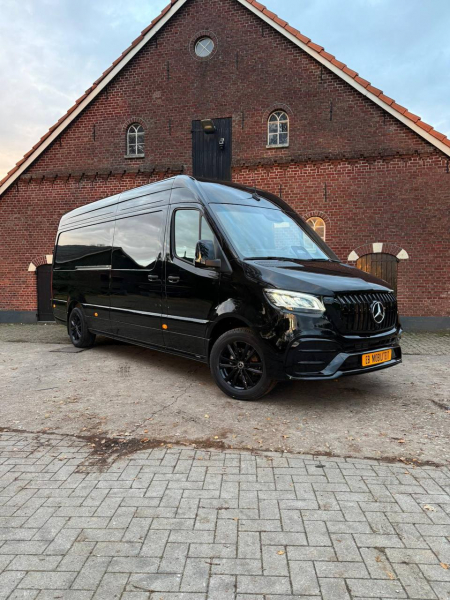 Photo Mercedes Benz Sprinter W907 W910 Full Body Kit Elegance Front Bumper Tuning 2018-2025 (With Parking Sensor) | DL Auto Design