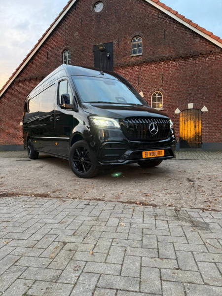 Photo Mercedes Benz Sprinter W907 W910 Full Body Kit Elegance Front Bumper Tuning 2018-2025 (With Parking Sensor) | DL Auto Design
