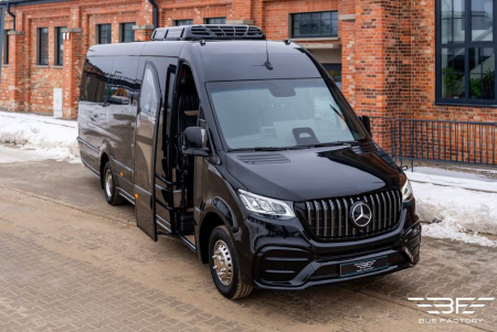Photo Mercedes Benz Sprinter W907 W910 Full Body Kit Elegance Front Bumper Tuning 2018-2025 (With Parking Sensor) | DL Auto Design