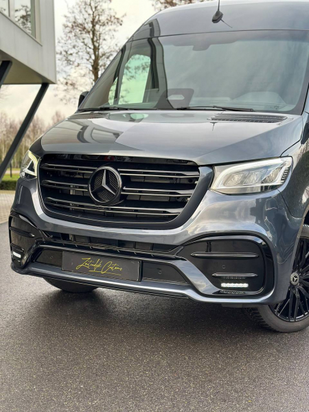 Photo Mercedes Benz Sprinter W907 W910 Full Body Kit Elegance Front Bumper Tuning 2018-2025 (With Parking Sensor) | DL Auto Design