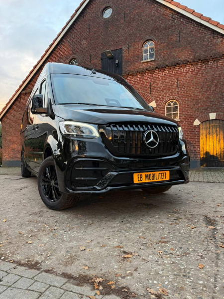Photo Mercedes Benz Sprinter W907 W910 Full Body Kit Elegance Front Bumper Tuning 2018-2025 (With Parking Sensor) | DL Auto Design