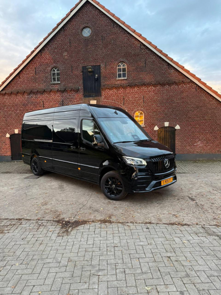 Photo Mercedes Benz Sprinter W907 W910 Full Body Kit Elegance Front Bumper Tuning 2018-2025 (With Parking Sensor) | DL Auto Design