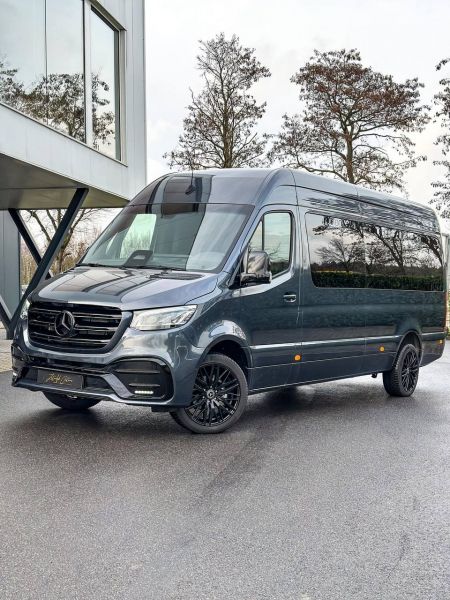 Photo Mercedes Benz Sprinter W907 W910 Full Body Kit Elegance Front Bumper Tuning 2018-2025 (With Parking Sensor) | DL Auto Design