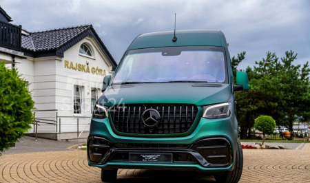 Photo Mercedes Benz Sprinter W907 W910 Full Body Kit Elegance Front Bumper Tuning 2018-2025 (With Parking Sensor) | DL Auto Design