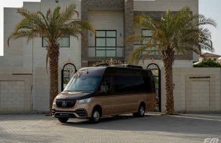 Photo Mercedes Benz Sprinter W907 W910 Full Body Kit Elegance Front Bumper Tuning 2018-2025 (With Parking Sensor) | DL Auto Design