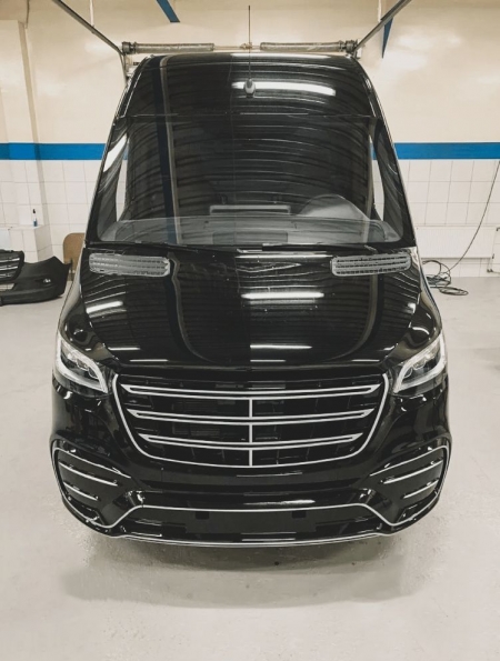 Photo Mercedes Benz Sprinter W907 W910 Full Body Kit Elegance Radiator Front Grill Tuning  2018-2025 | DL Auto Design