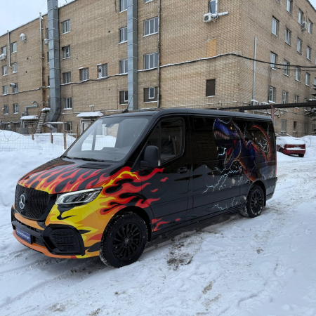 Photo Mercedes Benz Sprinter W907 W910 Full Body Kit Facelift Front Bumper Tuning 2018-2025 (With Parking Sensor) | DL Auto Design