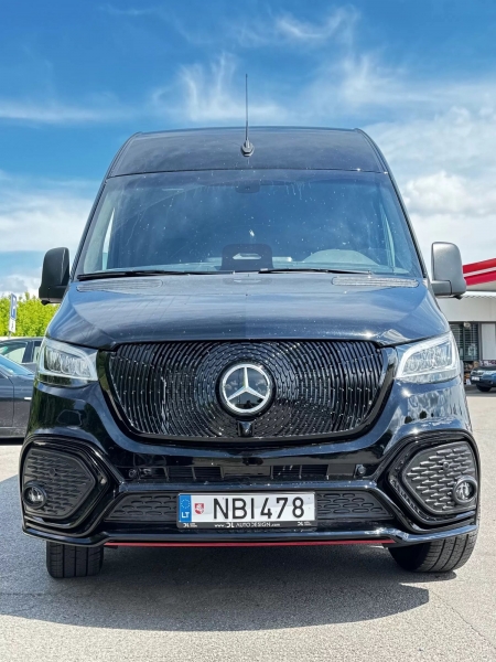 Photo Mercedes Benz Sprinter W907 W910 Full Body Kit Facelift Front Bumper Tuning 2018-2025 (With Parking Sensor) | DL Auto Design