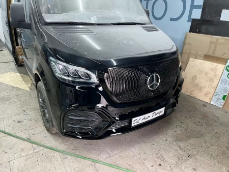 Photo Mercedes Benz Sprinter W907 W910 Full Body Kit Facelift Front Bumper Tuning 2018-2025 (With Parking Sensor) | DL Auto Design