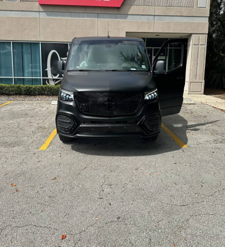Photo Mercedes Benz Sprinter W907 W910 Full Body Kit Facelift Front Bumper Tuning 2018-2025 (With Parking Sensor) | DL Auto Design