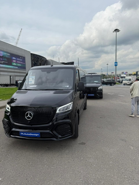 Photo Mercedes Benz Sprinter W907 W910 Full Body Kit Facelift Front Bumper Tuning 2018-2025 (With Parking Sensor) | DL Auto Design