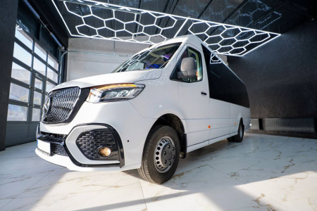 Photo Mercedes Benz Sprinter W907 W910 Full Body Kit Facelift Front Bumper Tuning 2018-2025 (With Parking Sensor) | DL Auto Design