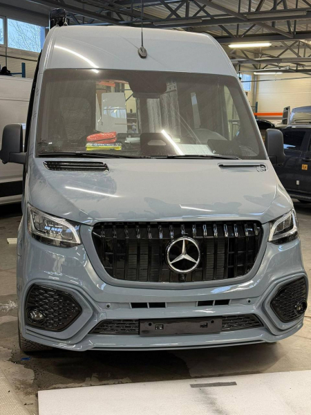 Photo Mercedes Benz Sprinter W907 W910 Full Body Kit Facelift Front Bumper Tuning 2018-2025 (With Parking Sensor) | DL Auto Design