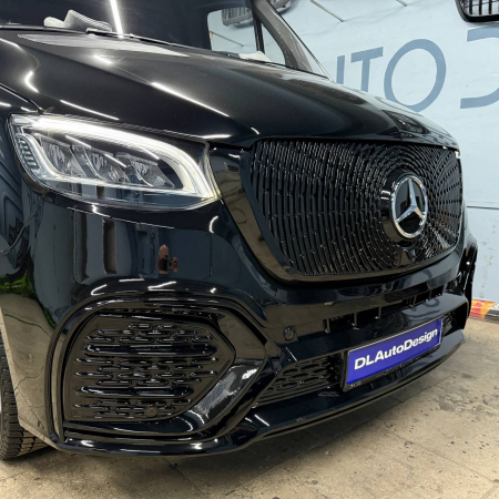 Photo Mercedes Benz Sprinter W907 W910 Full Body Kit Facelift Front Bumper Tuning 2018-2025 (With Parking Sensor) | DL Auto Design