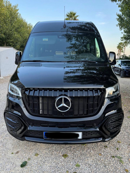 Photo Mercedes Benz Sprinter W907 W910 Full Body Kit Facelift Front Bumper Tuning 2018-2025 (With Parking Sensor) | DL Auto Design