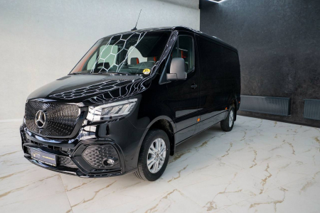 Photo Mercedes Benz Sprinter W907 W910 Full Body Kit Facelift Front Bumper Tuning 2018-2025 (With Parking Sensor) | DL Auto Design