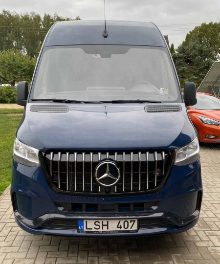 Photo Mercedes Benz Sprinter W907 W910 Body Kit Tuning Front Bumper Vip 2018-2025. Gift Front Grill | DL Auto Design