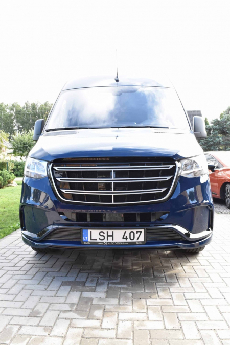 Photo Mercedes Benz Sprinter W907 W910 Body Kit Tuning Front Bumper Vip 2018-2025. Gift Front Grill | DL Auto Design